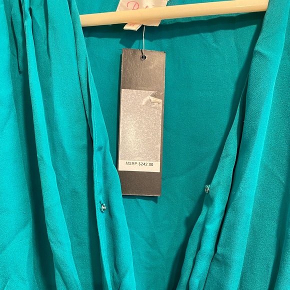 Parker Turquoise 100% Silk XS Dress NWT See Description / Photos - Picture 3 of 16
